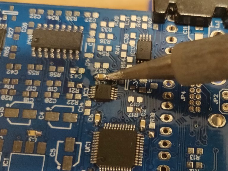 Soldering other side of component